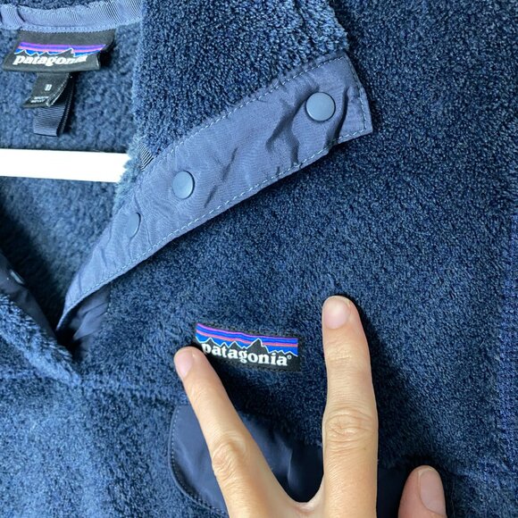 Patagonia Re-Tool Snap-T Fleece Pullover Jacket Navy Blue Womens Medium - Picture 4 of 7